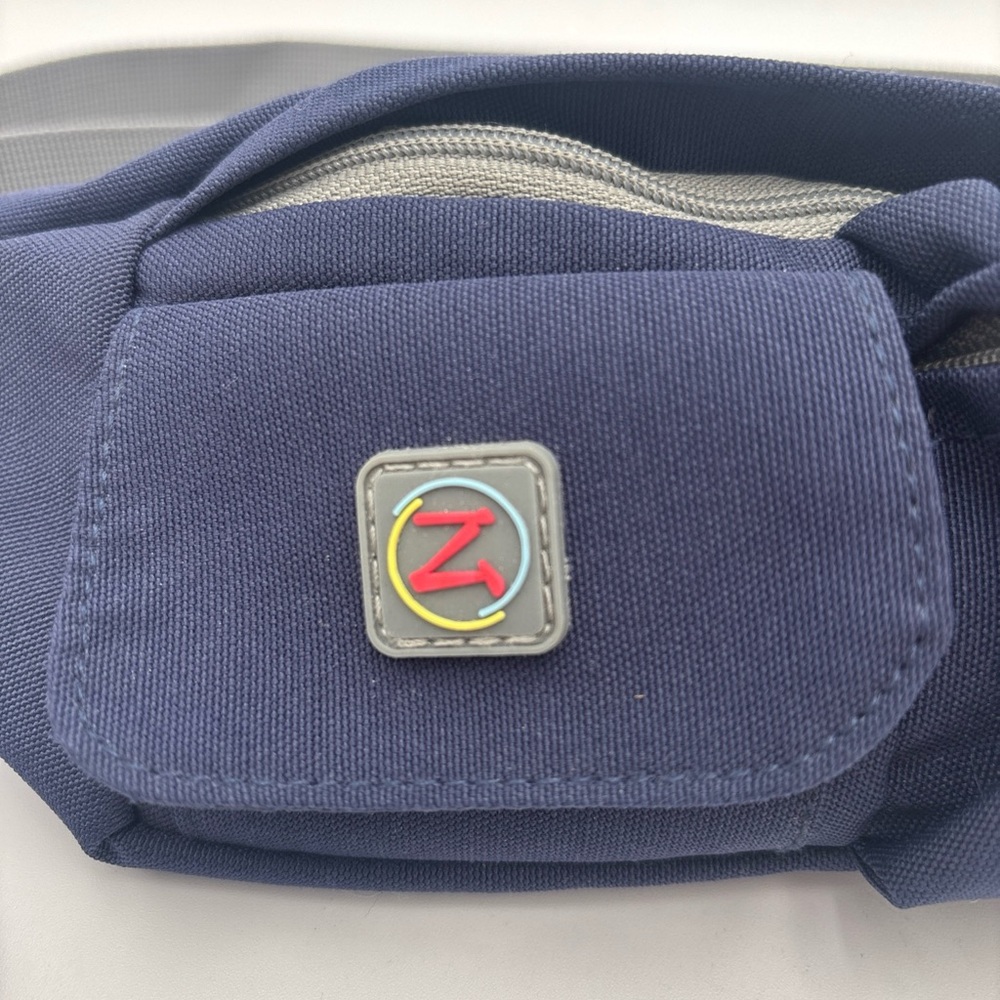 Navy Crossbody‎ Bag with Gray Strap - Picture 8 of 11